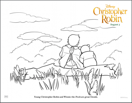 Disney's Christopher Robin Coloring Pages - Lovebugs and Postcards