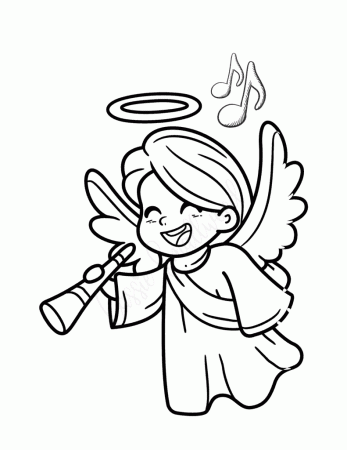 10 Unbelievably Cute Angel Coloring Pages - Cassie Smallwood