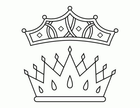 Printable Prom King and Queen Crowns Coloring Page