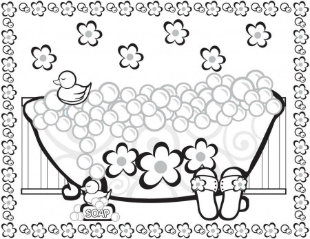 Coloring Page 5 Moms Spa Day