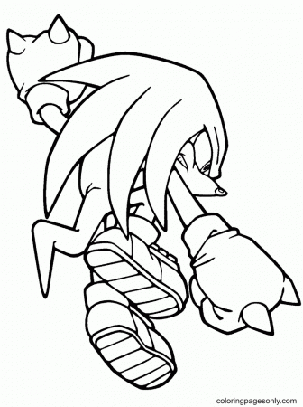 Knuckles Sonic Coloring Pages - Knuckles Coloring Pages - Coloring Pages  For Kids And Adults