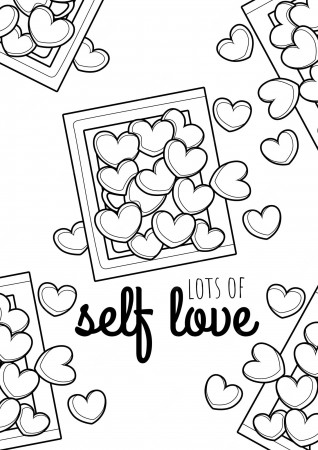 Premium Vector | Heart frame act of love coloring pages for kids and adult
