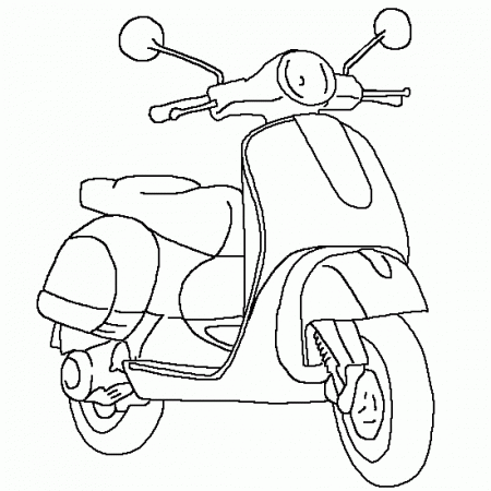 Drawing Scooter #139533 (Transportation) – Printable coloring pages