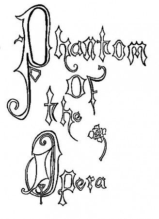 Phantom of the Opera Coloring Pages Printable | Phantom of the opera, Coloring  pages, Phantom