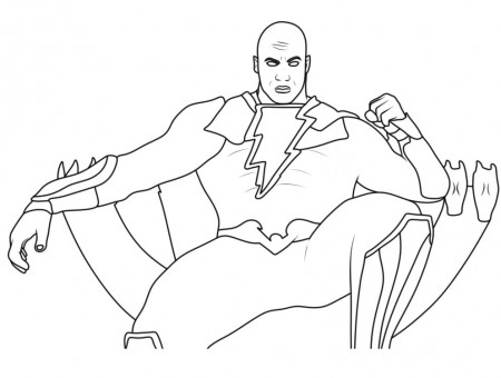 Black Adam DC Movie Coloring Page - Free Printable Coloring Pages for Kids