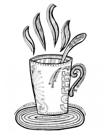 Adult Coloring Pages for Coffee Lovers * Moms and Crafters