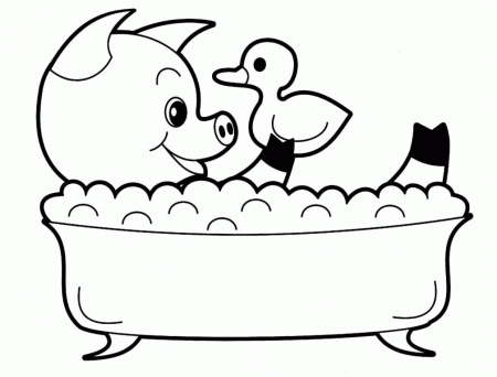 Coloring Pages For Kids Baby Animals