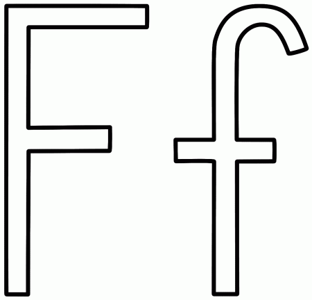 Letter F - Coloring Page (Alphabet)