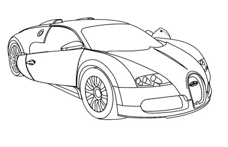 Bugatti coloring book with open doors to print and online