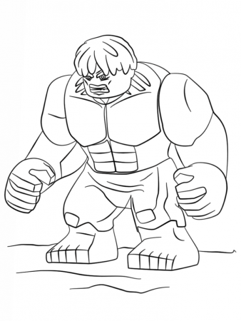 Marvel Hulk Lego coloring book to print and online