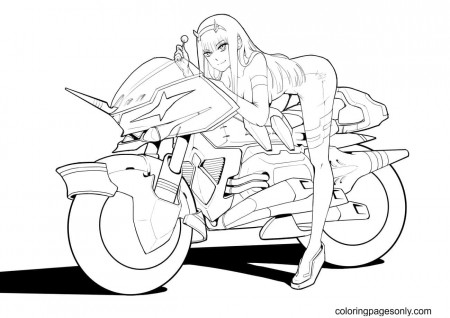 Tagai Darling In The FranXX Coloring Pages - Zero Two Coloring Pages - Coloring  Pages For Kids And Adults