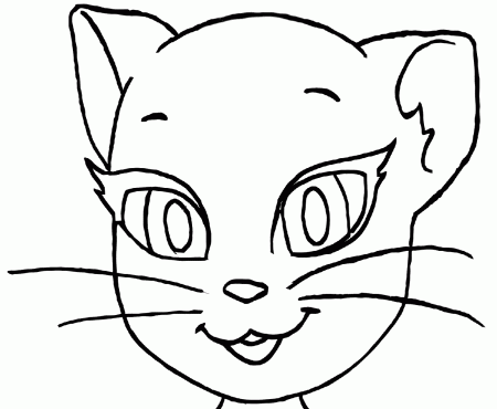 Talking Angela Face Coloring Page - Free Printable Coloring Pages for Kids