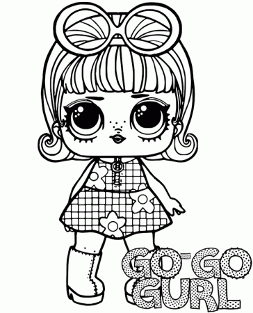 Print Go-go gurl doll coloring sheet