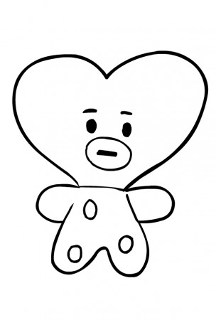 Tata from BT21 coloring page