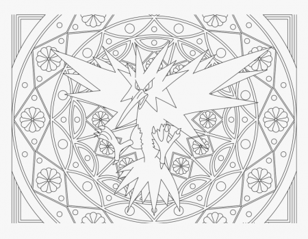 Zapdos Printable Coloring Pages Clipart , Png Download - Arbok ...