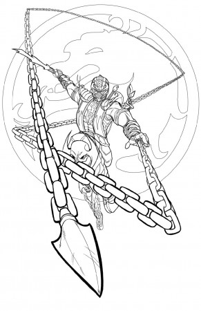 Mortal Kombat Scorpion Coloring Pages - Coloring Pages 2019