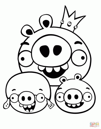 King Pig and Minion coloring page | Free Printable Coloring Pages