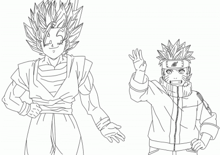 Goku Vs Naruto Coloring Pages - High Quality Coloring Pages