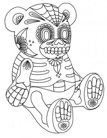 Sugar Skull - Coloring Pages for Kids and for Adults