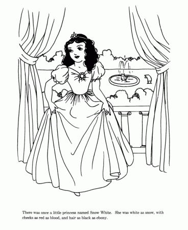 Snow White and the Seven Dwarfs fairy tale coloring pages 
