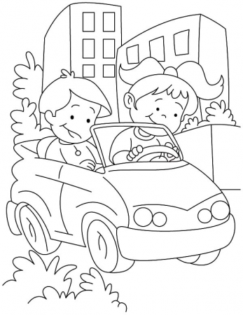 Couple Kids Learn Driving Car Coloring Pages : Best Place to Color | Trang  tô màu, Hình ảnh, Mầm non