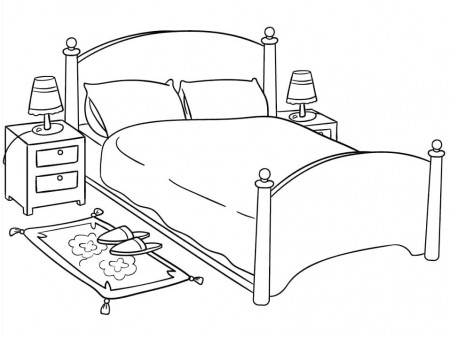 Bed to Print Coloring Page - Free Printable Coloring Pages for Kids