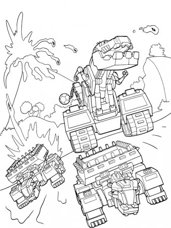 Volcano in Dinotrux Coloring Page - Free Printable Coloring Pages for Kids