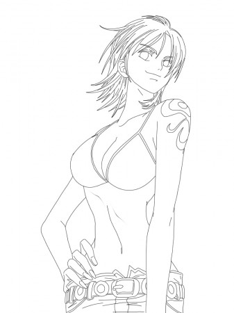 Lovely Nami Coloring Page - Anime Coloring Pages