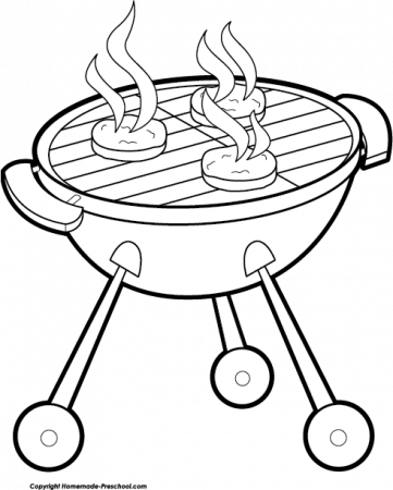grill clipart black and white - Clip Art Library