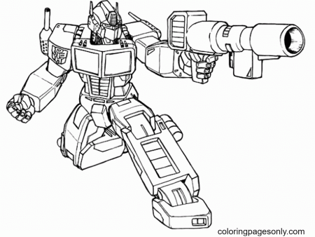 Optimus Prime Free Printable Coloring ...
