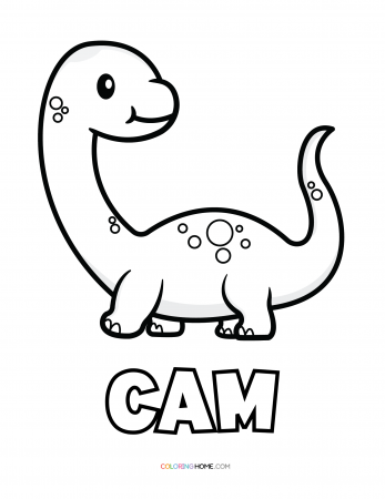 Cam dinosaur coloring page