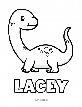 Lacey dinosaur coloring page