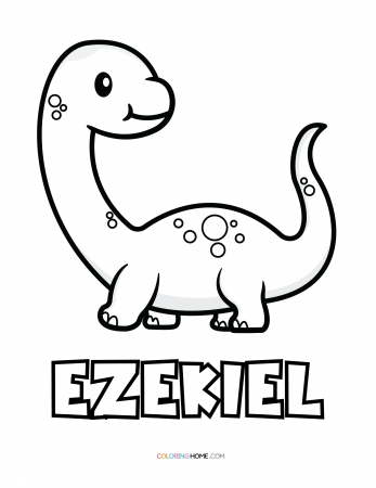 Ezekiel dinosaur coloring page