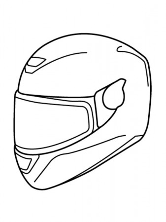 Motorcycle helmet Coloring Page - Funny Coloring Pages