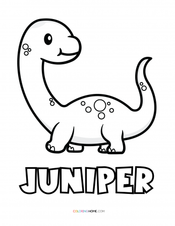 Juniper dinosaur coloring page