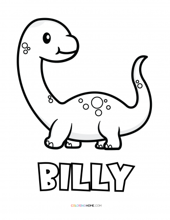 Billy dinosaur coloring page