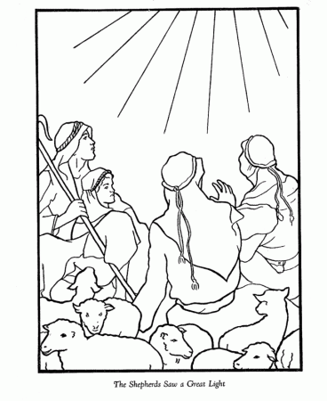 Bible Coloring Pages Shepherds - Coloring Pages For All Ages