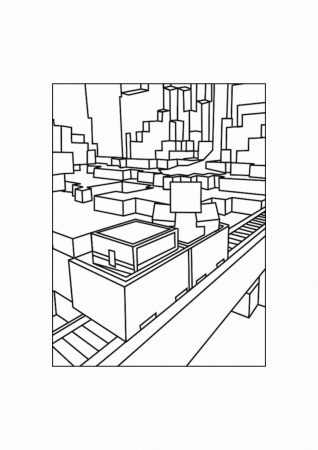 Best Minecraft Rails Coloring Pages - Free, printable Minecraft ...