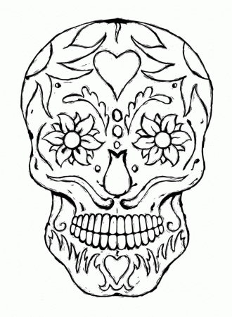 Sugar Skull To Print - Coloring Pages for Kids and for Adults