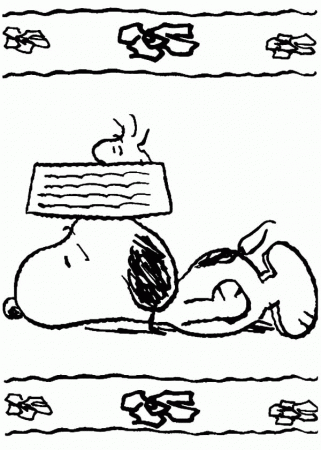 Snoopy Feeling Tired Coloring Pages | Best Place to Color