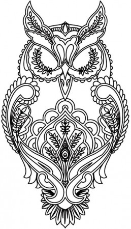 Free coloring page Â«coloring-adult-difficult-owlÂ». | Coloring ...