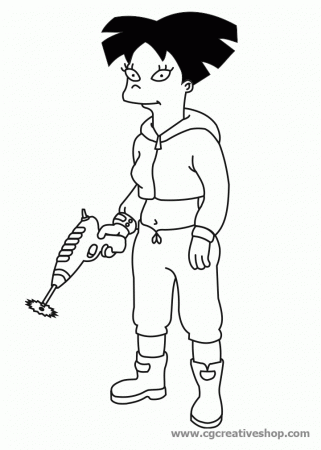 Amy Futurama coloring page