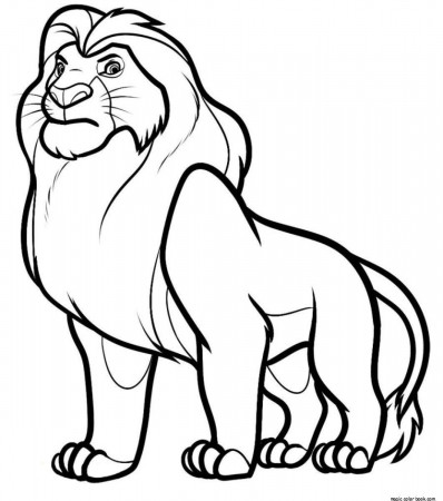 Mufasa disney the lion king coloring pages online free