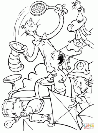 Cat in the Hat coloring pages | Free Coloring Pages