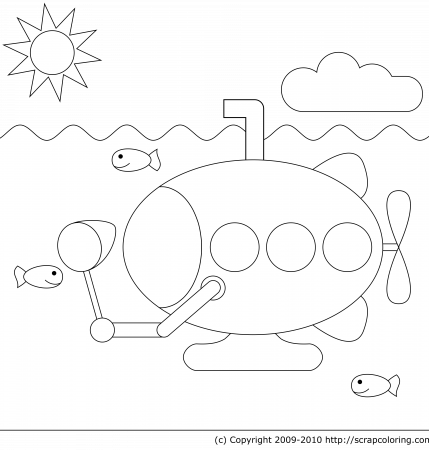 Yellow Submarine Coloring Page