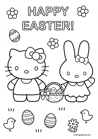 Coloring : Easter Bunnyloring Sheet Uncategorized Hello Kitty With Page  Free For Kids Bugs Baby 43 Phenomenal Easter Bunny Coloring Sheet ~ Sstra  Coloring