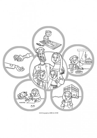 Coloring Page pillars of the islam - free printable coloring pages