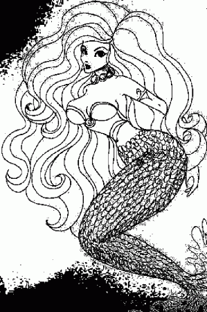Adult ~ Printable Realistic Mermaid Coloring Pages ~ Coloringtone Book