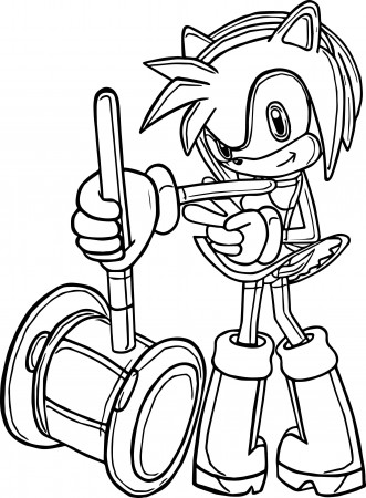nice Amy Rose My Hammer Coloring Page | Amy rose, Coloring pages, Color
