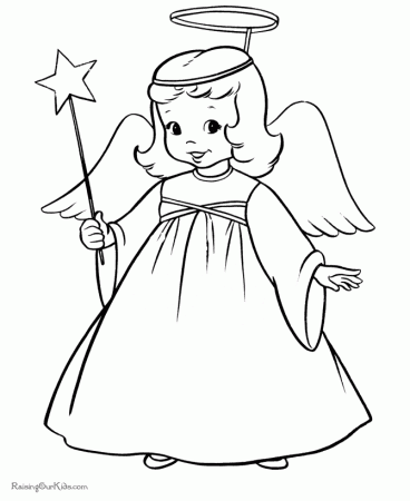 christmas angel coloring pages - Clip Art Library